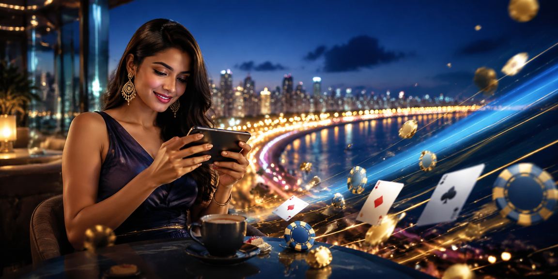 Elegant gaming scene at Mumbai Bandra reflecting Indian online betting lifestyle